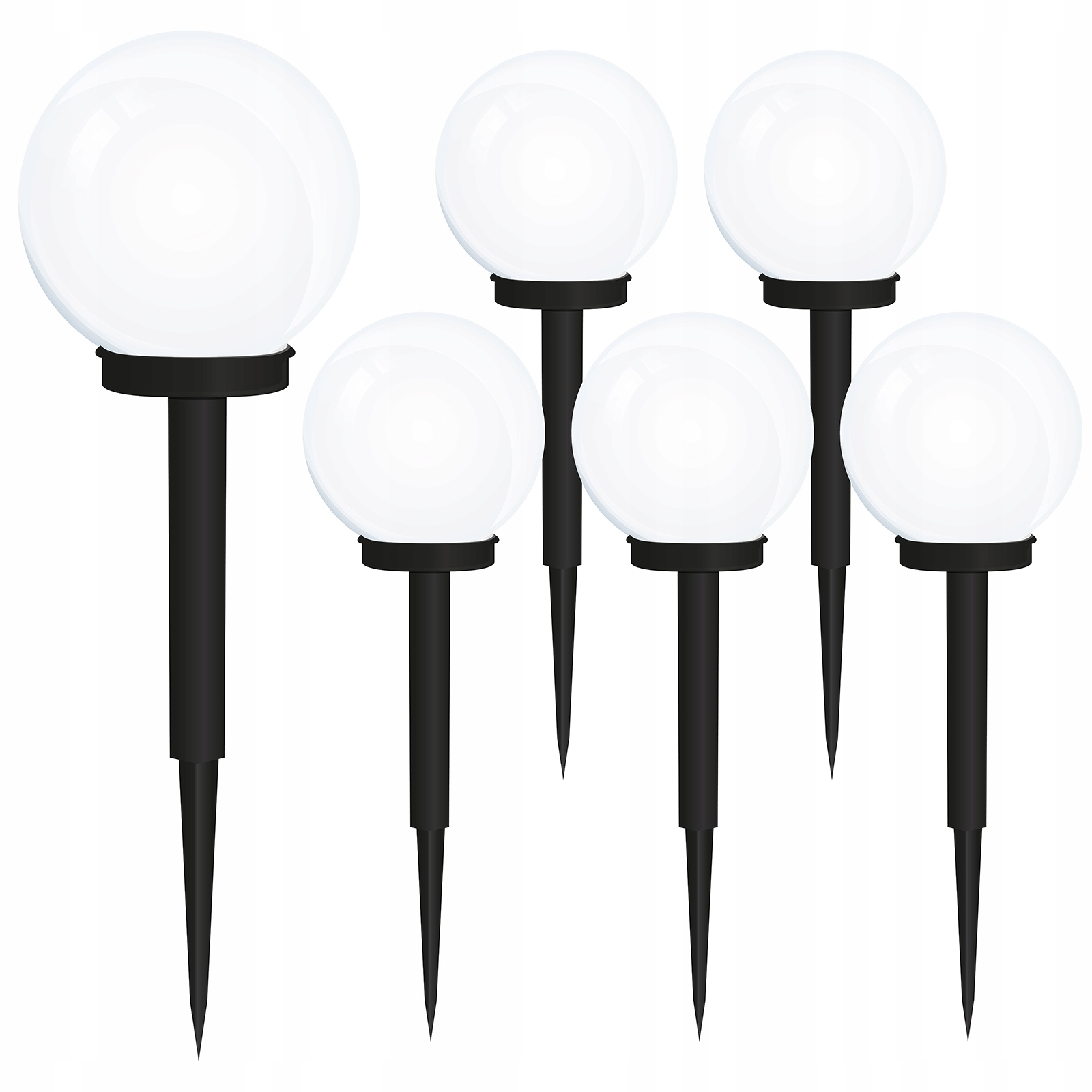 

6x lampka solarna 2xLED mocniej świecą dwie diody