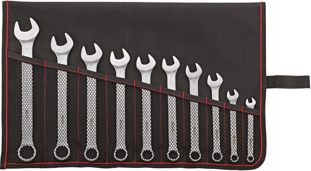 Sada očkoplochých klíčů DIN3113A 8-24 mm 10dílná, rolovací pouzdro Format
