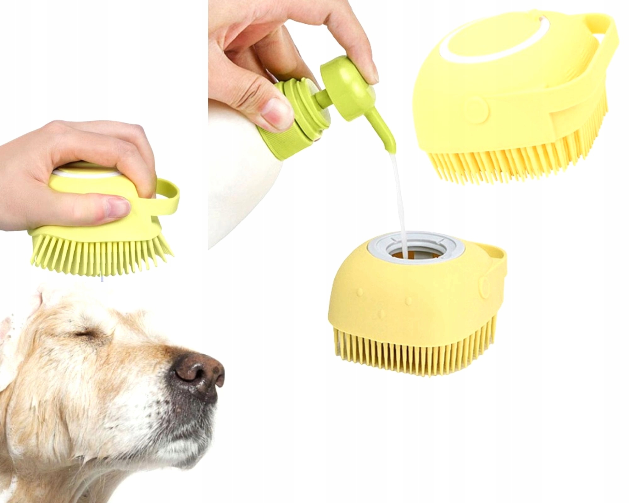 

Szczotka Do Mycia Psa Z Dozownikiem Na Płyn