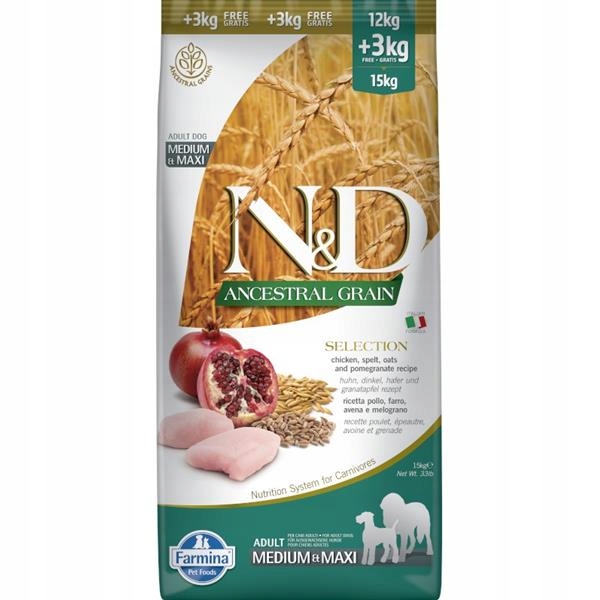 Levně N&d Ancestral Grain Selection Dog Lg Chicken & Pomegranate 15 kg
