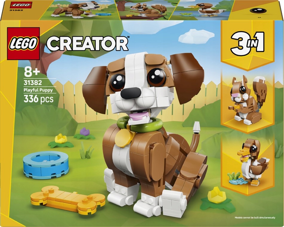 Lego Creator 31382 Roztomilá zvířátka: zkažený štěně 3v1