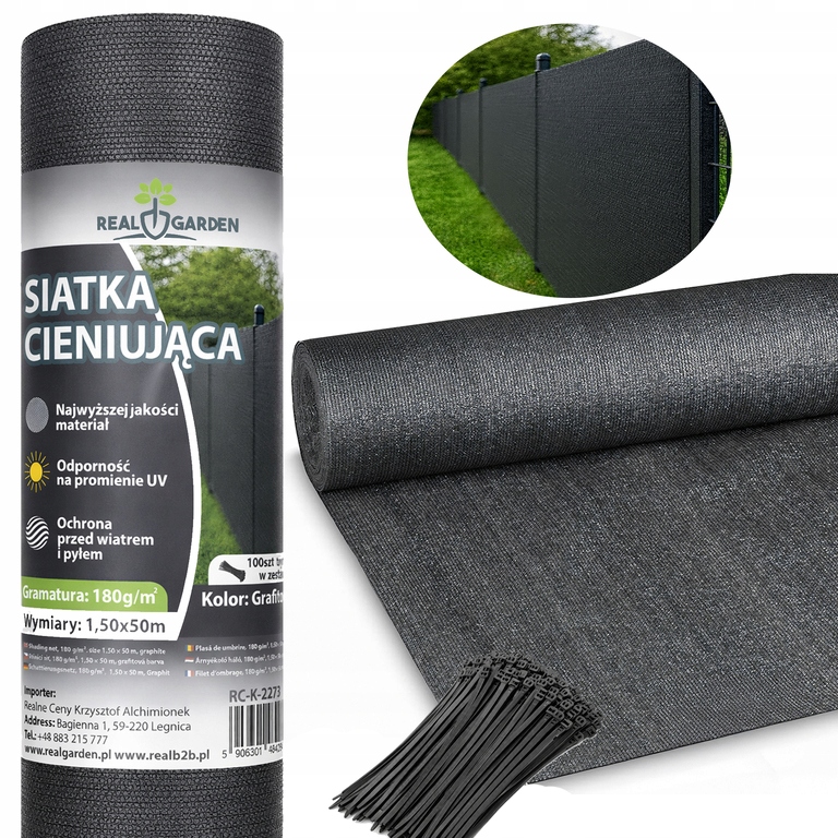 Stínící Tkanina 1,5x50 m 95% 180 g Maskovací Oplocení Uv 100 pásků