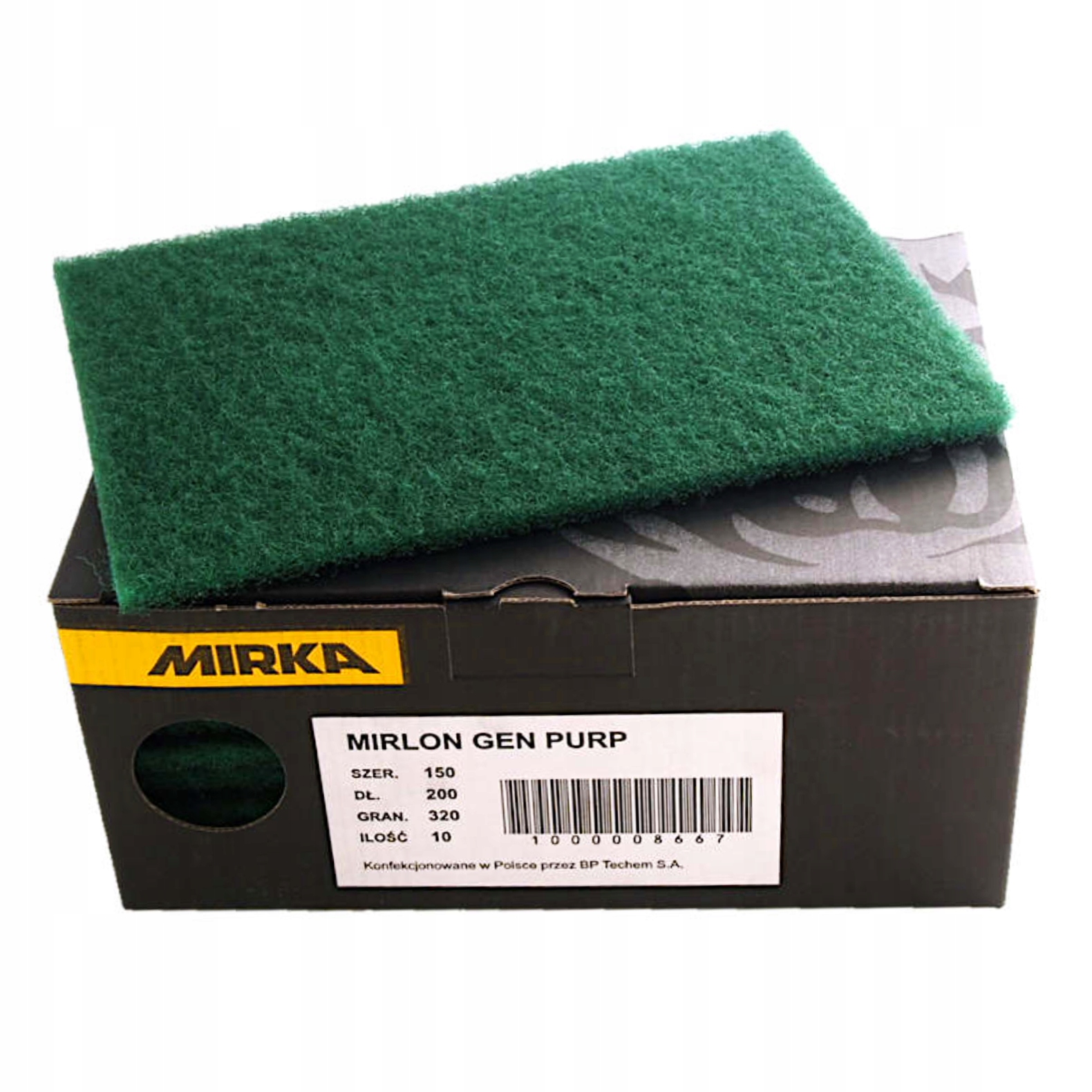 Mirka Mirlon włóknina ścierna zielona P320