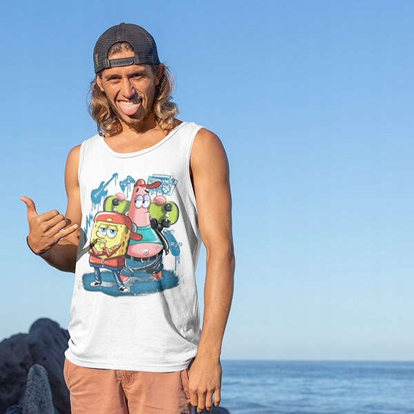 TANK TOP HORROR/ROCK PUNK ROCK SPONGEBOB Rozmiar XL