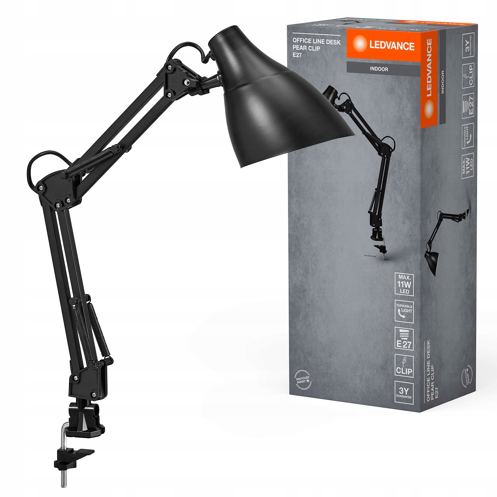 Stolní lampa Stojící lampa Klips Nastavitelná E27 Usb-c Office