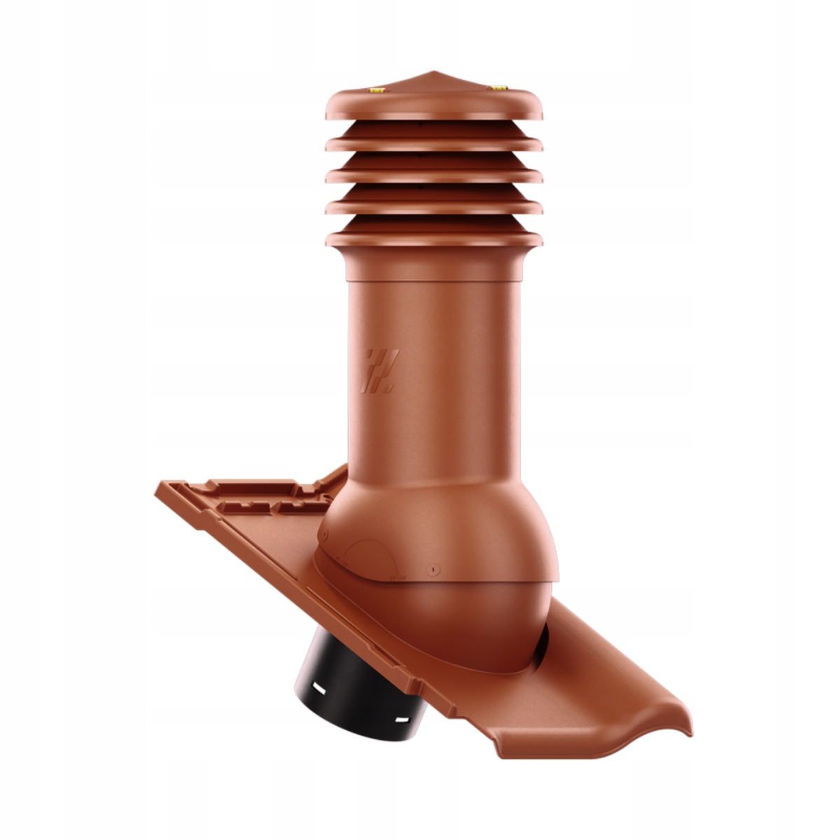 Větrací komín fi150 HiVent střešní krytina Koramic Alegra 9 Cihlová