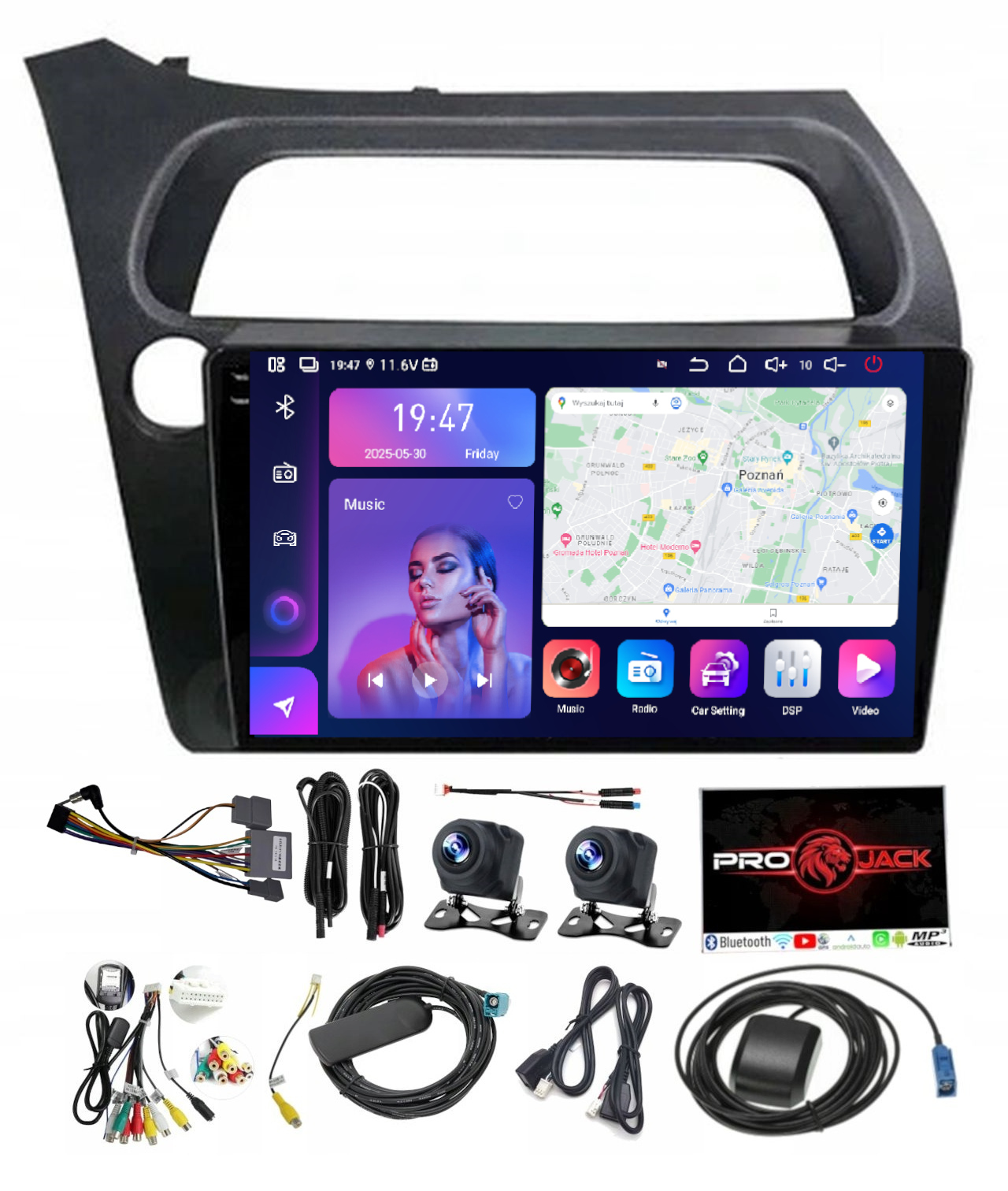 Rádio Navigácia Honda CIVIC 2006-2012 Carplay Android Auto 8GB 256GB Sim