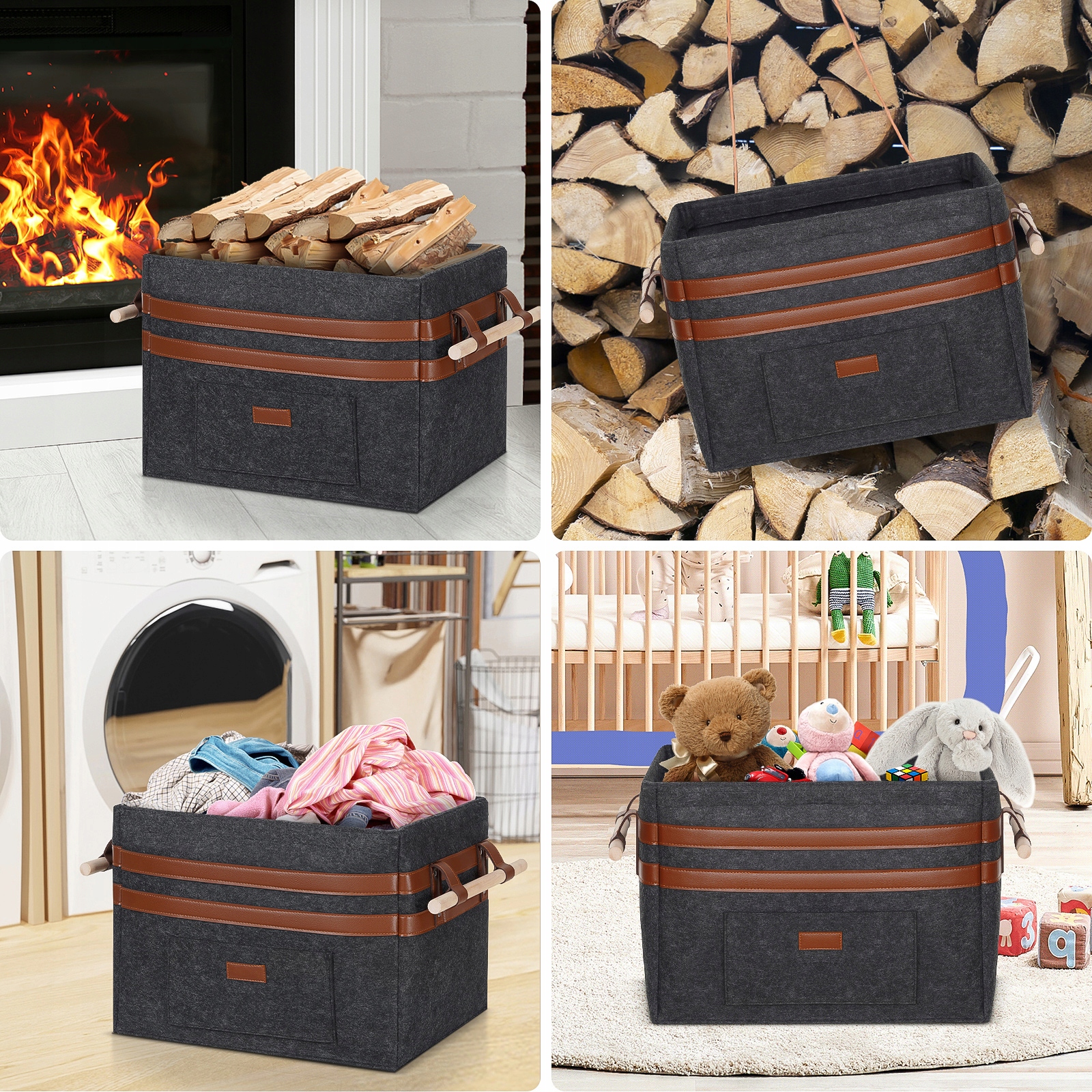 KOSZ FILCOWY TORBA NA DREWNO OPAŁOWE UNIWERSALNY 42X32CM Kod producenta IKUN554TT