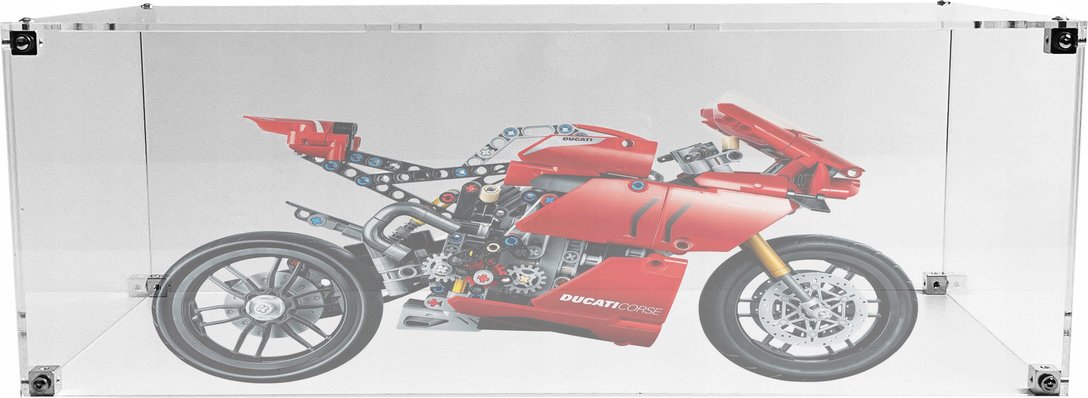Vitrína Drewlandia pro stavebnici Lego 42107 Technic Ducati Panigale V4 R