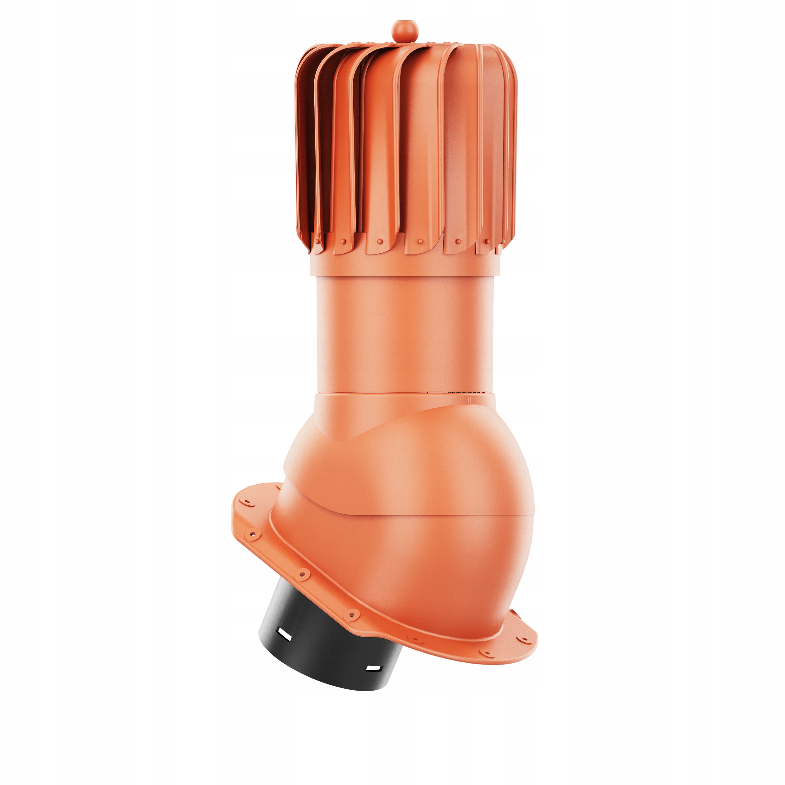 Rotačný krb Rotoline pre plechovú krytinu E fi 150 mm, podlhovastý, tehlový