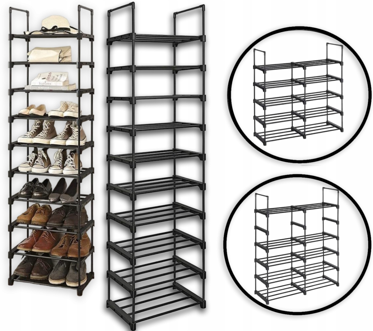 Skládací Police Na Boty Organizér 10 Úrovní XXL