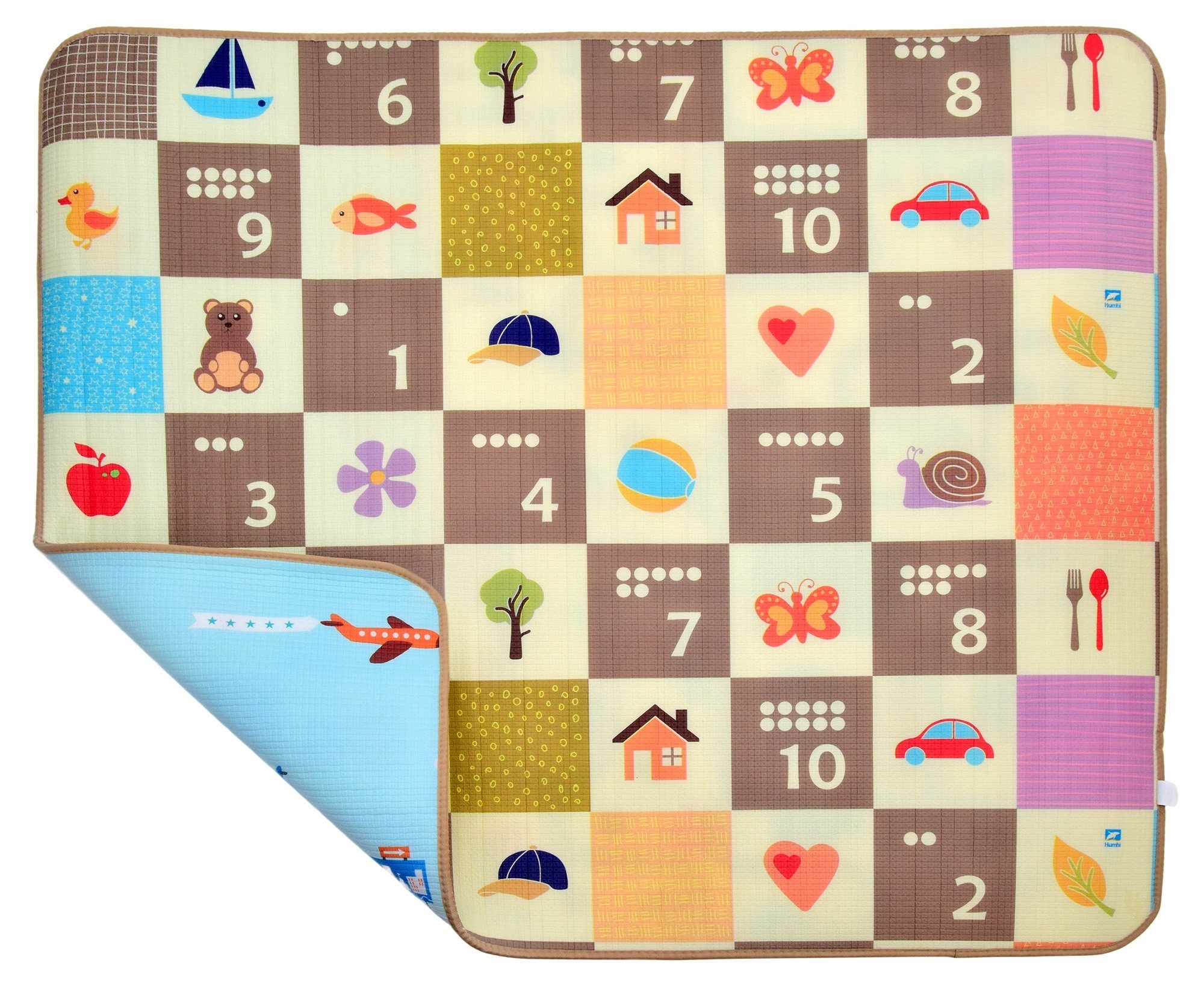 MATA EDUKACYJNA PIANKOWA KONTRASTOWA 150x180x1