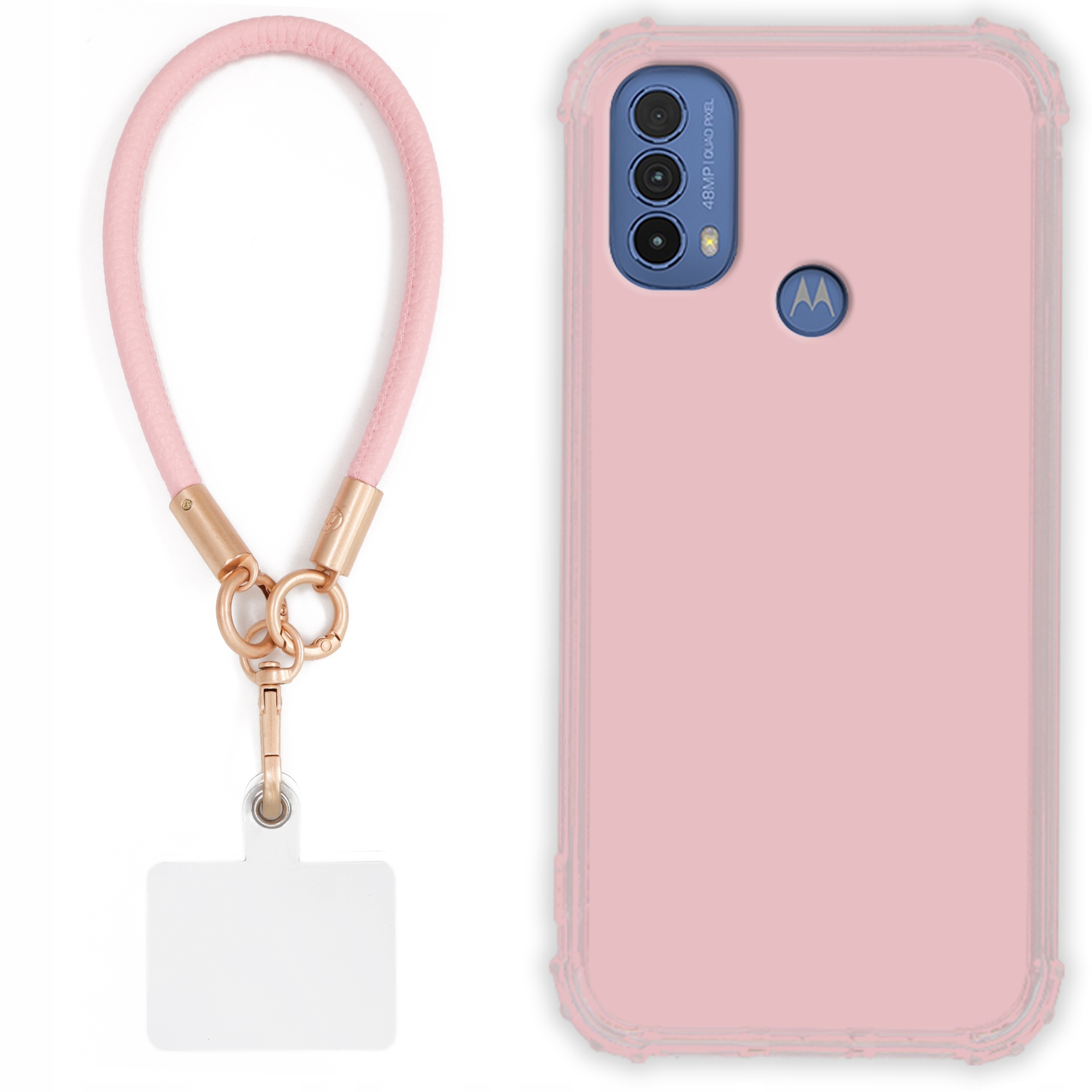 Puzdro Pre Motorola E20 Case Antishock Pinky Ružové Vodítko Sada Odolné Tpu