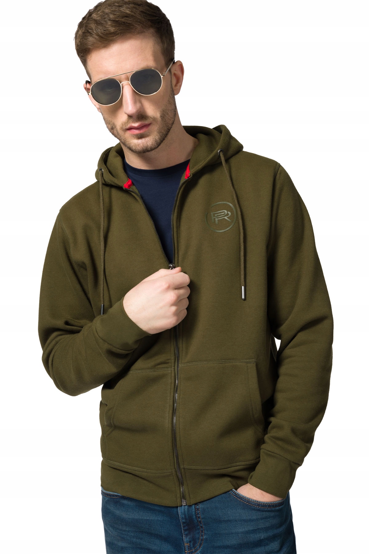 

Bluza Męska Zielona z Kapturem Próchnik PM3 XL
