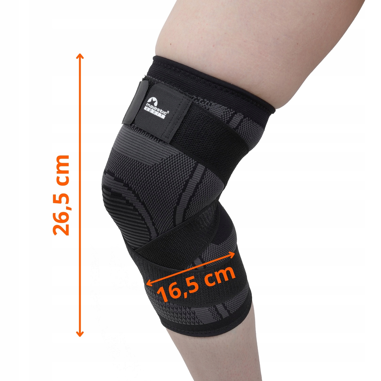 Stabilizator kolana ściągacz opaska zestaw 2 szt. L Długość całkowita 26.5 cm