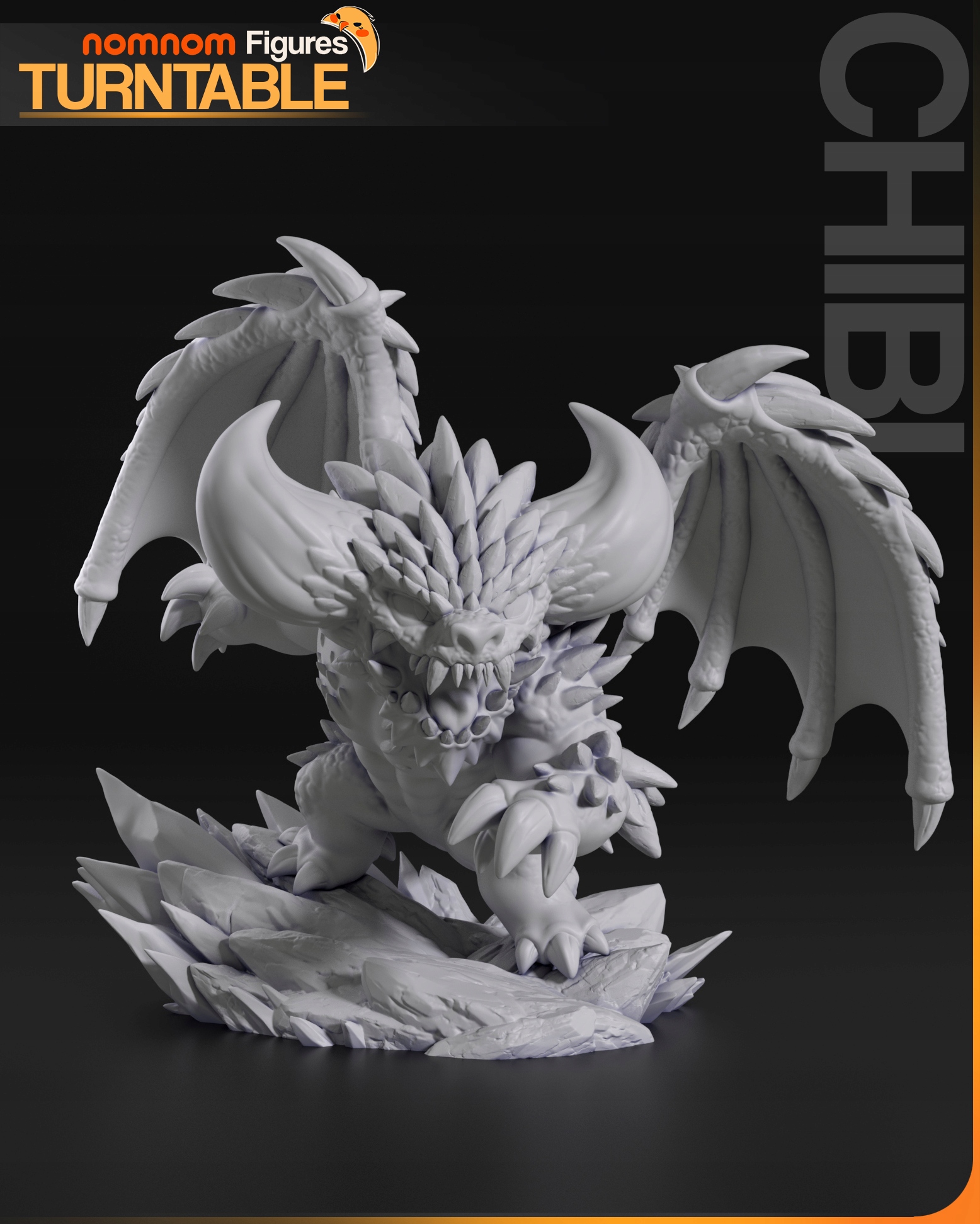 Chibi Figurka Nergigante Monster Hunter World NomNom Figures 3D tisk 14K