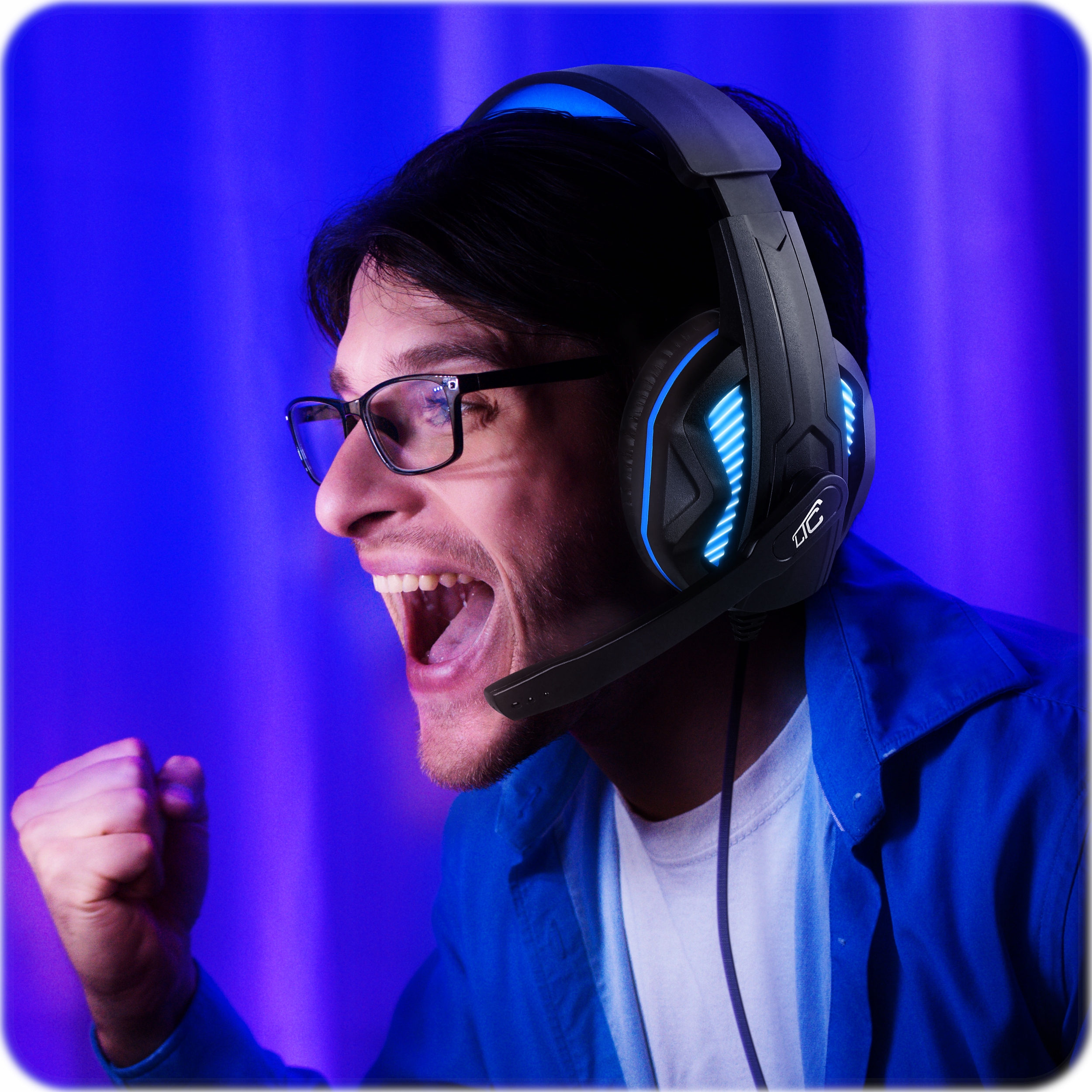 SŁUCHAWKI GAMINGOWE DLA GRACZY PC MIKROFON USB Mikrofon tak