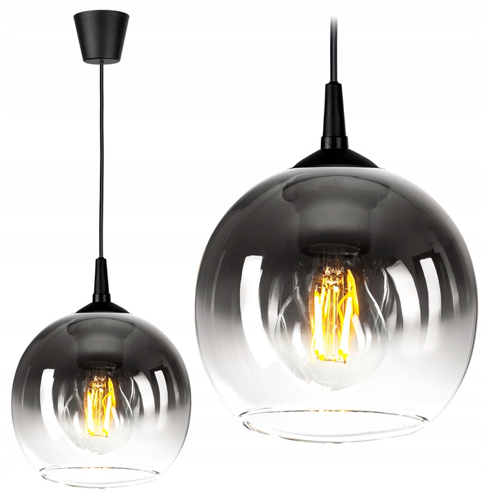 

Lampa Szklana Wisząca Sufitowa Żyrandol Kule Led