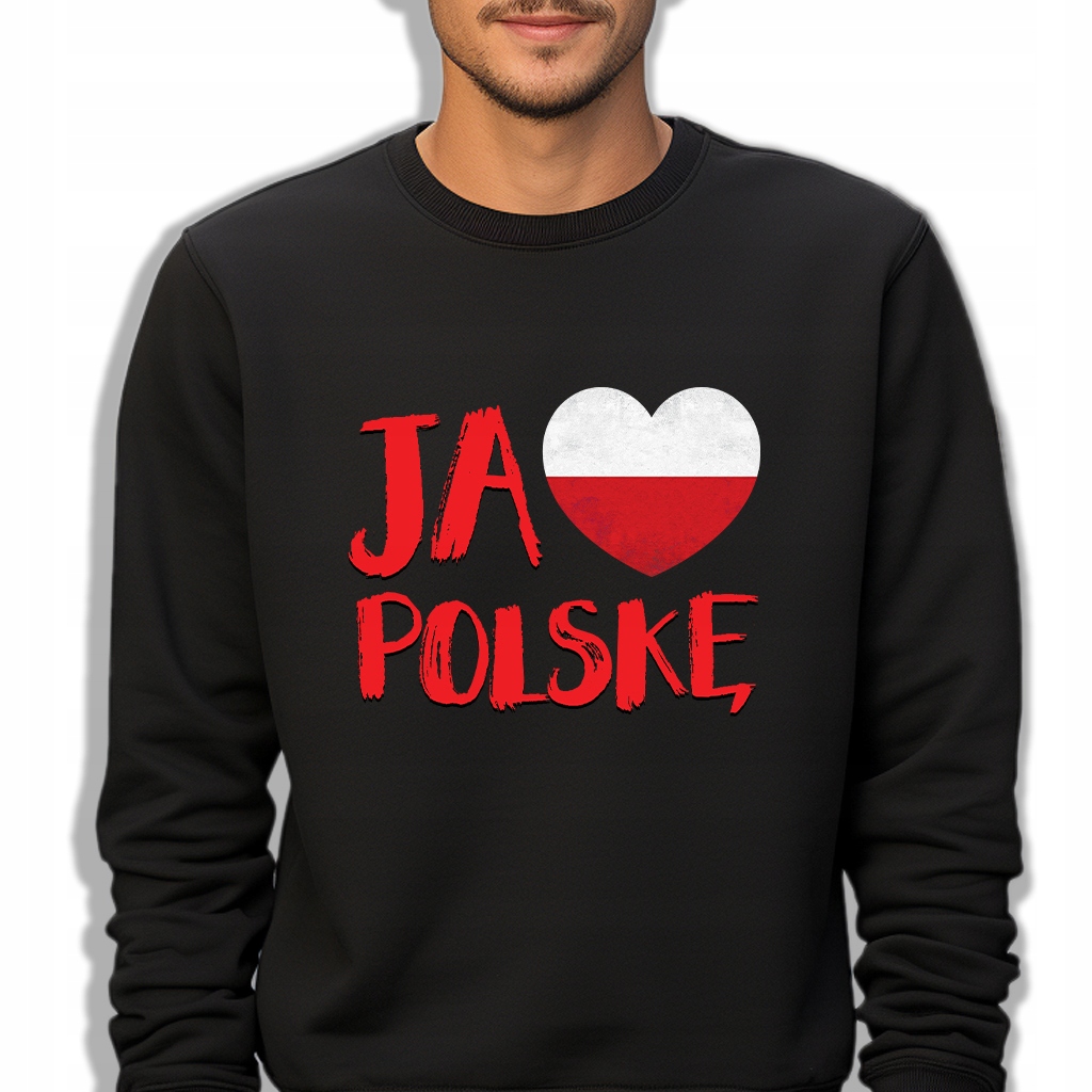 Tepláková Mikina Černá Ja <3 Polsko Patriotismus Polsko Vlastivěda Vz L