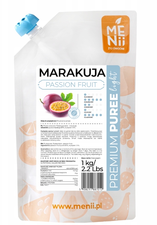 Levně Prémiové Pyré Light z mučenky 1kg