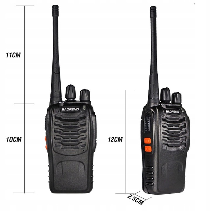 2x BAOFENG BF-888S KRÓTKOFALÓWKI WALKIE TALKIE Stan opakowania oryginalne