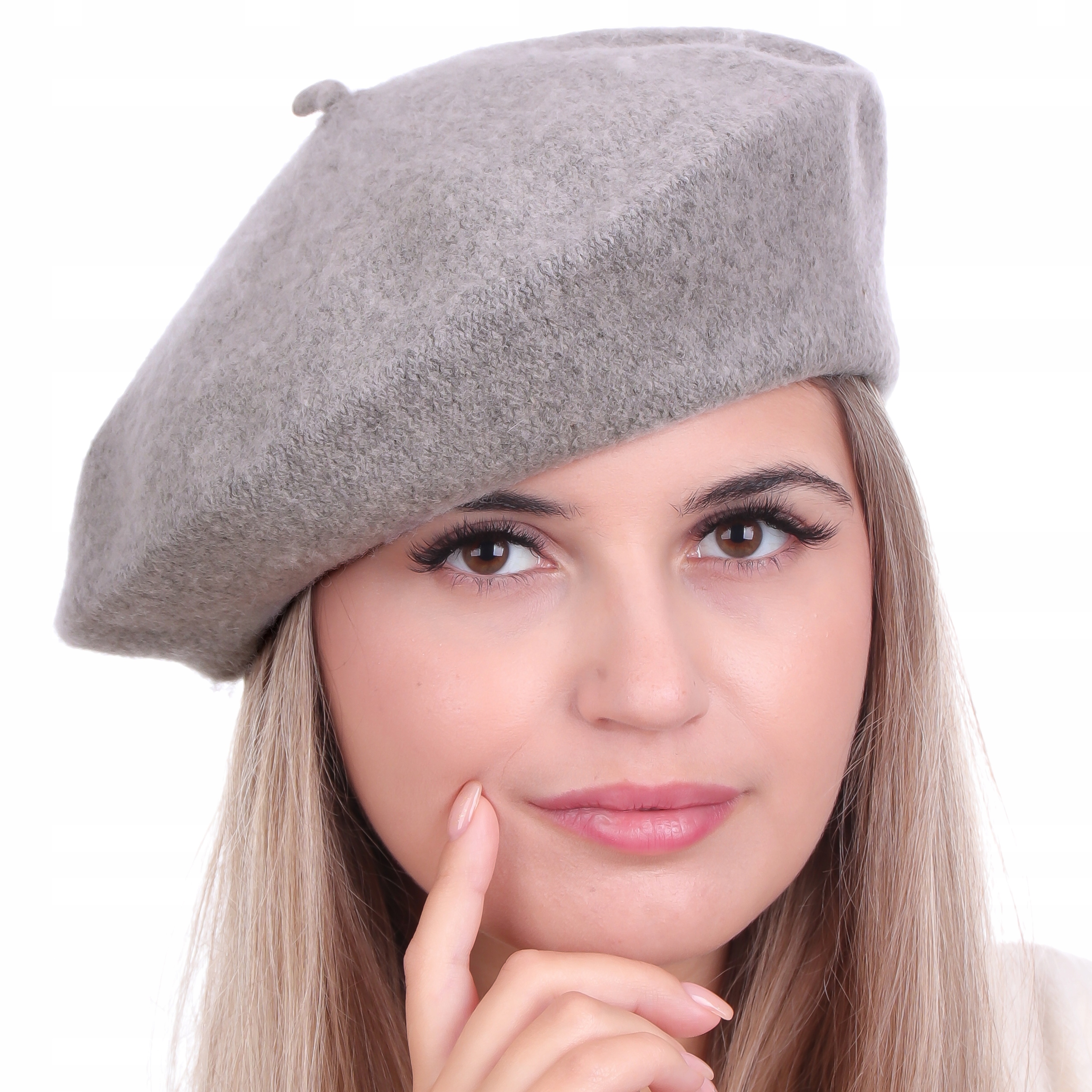 

Beret damski Wełniany francuski uniwersalny