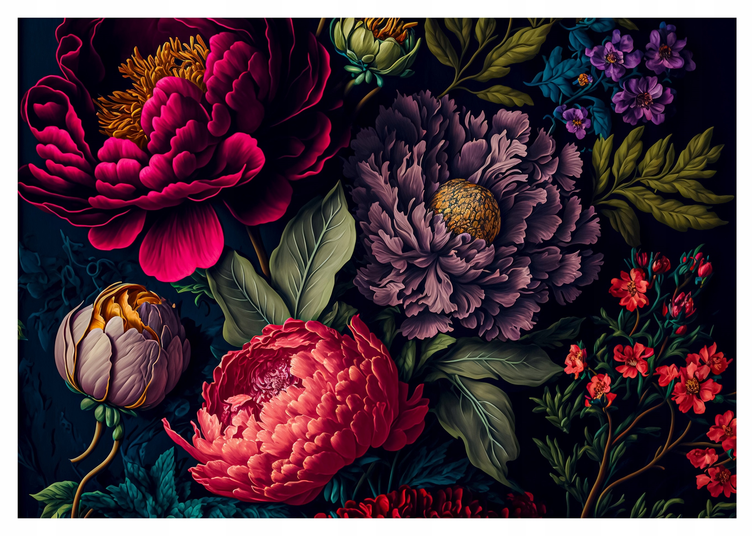 Fototapeta S Veľkými Kvetmi Pivonky Listy 312x219