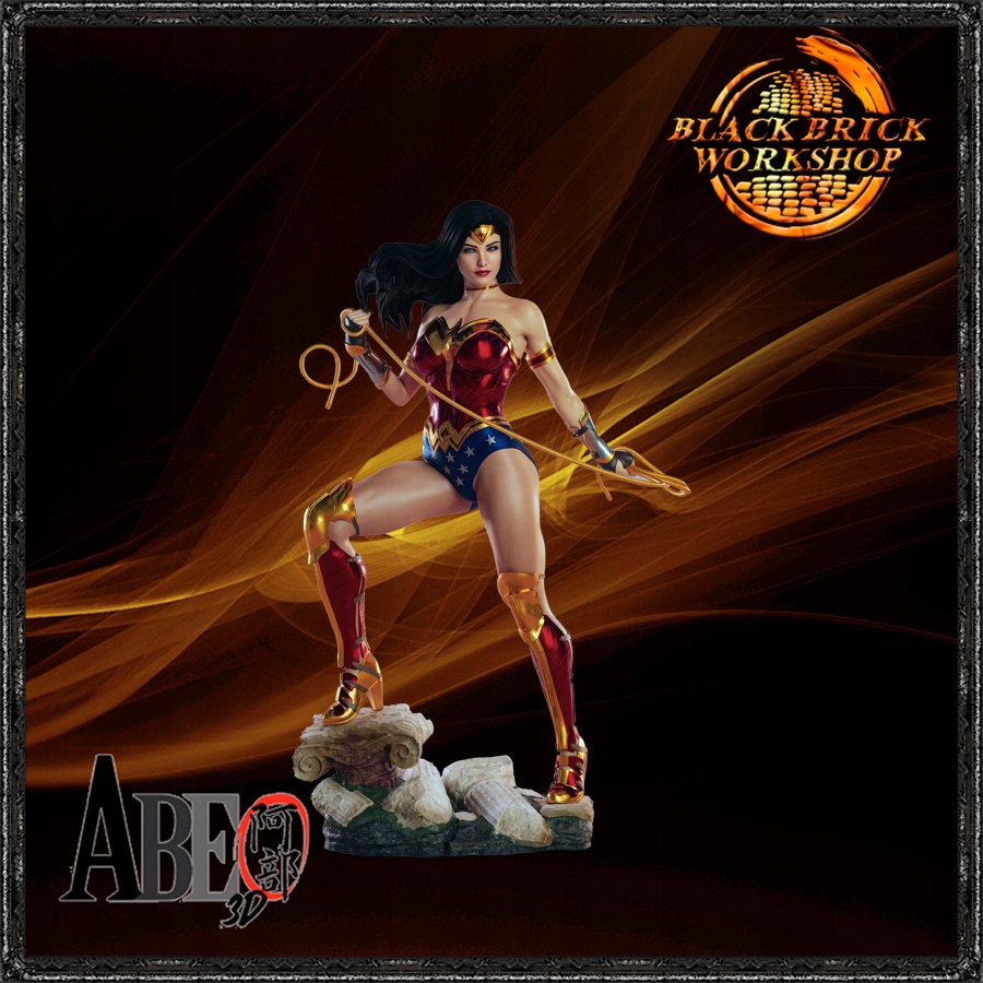 Wonder Woman Neupravená Abe 3D Měřítko 1/9 (200 mm) (sfw) 3D tisk