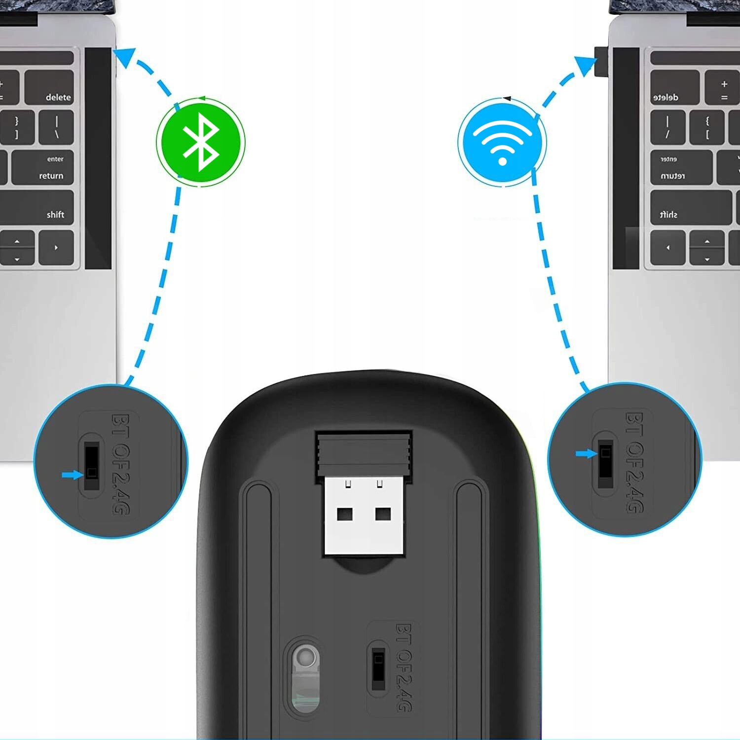 CICHA MYSZKA BEZPRZEWODOWA MYSZ KOMPUTEROWA GAMINGOWA KOMPUTERA LAPTOPA TV Producent LTC
