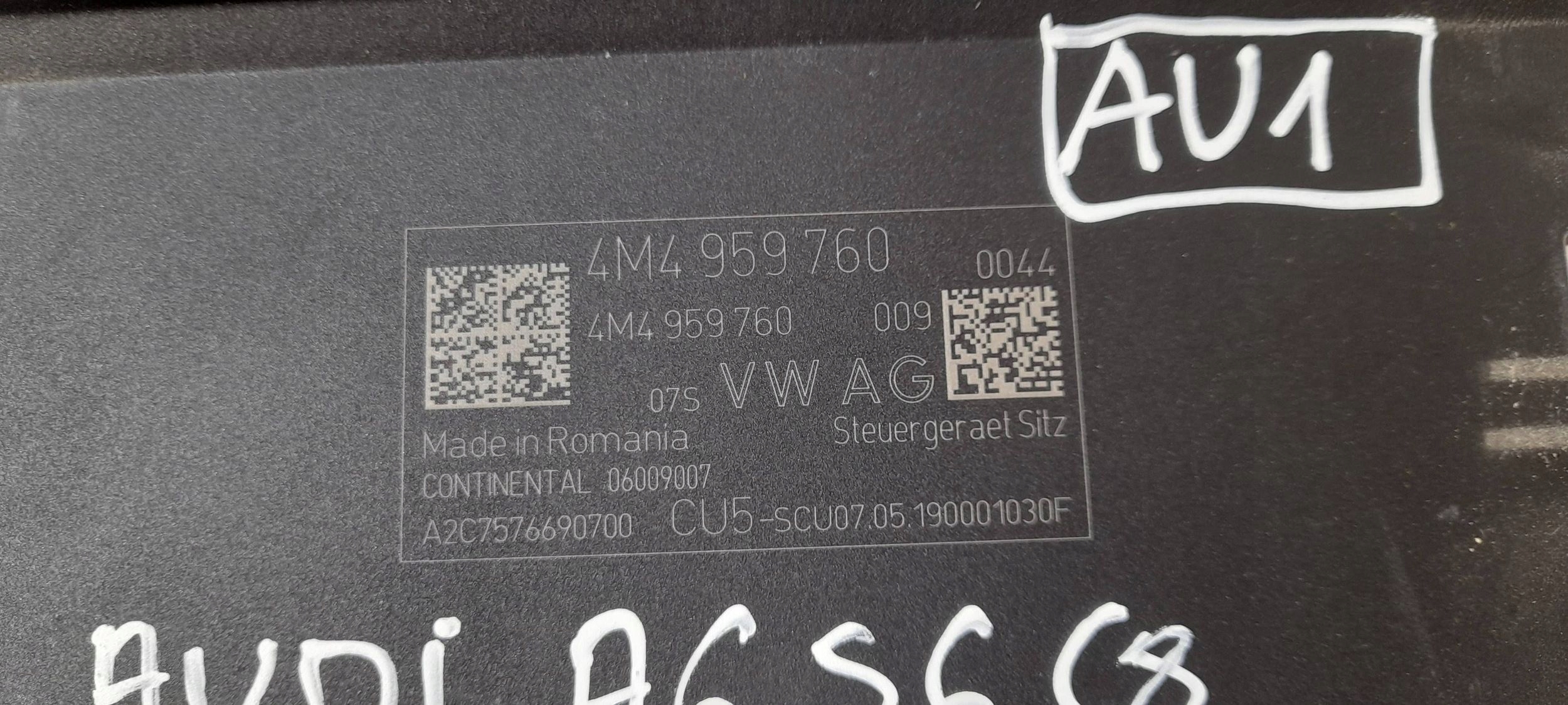 Audi A6 S6 C8 4K e Altro/e VAG modulo sedile 4M4959760 (AU1)