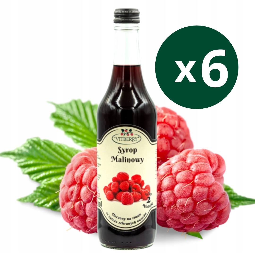 6x Syrop Malinowy Vitberry 500ml