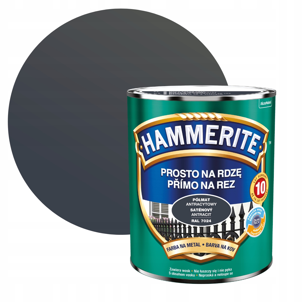 

Hammerite Na Rdzę 0,7L Antracyt Półmat