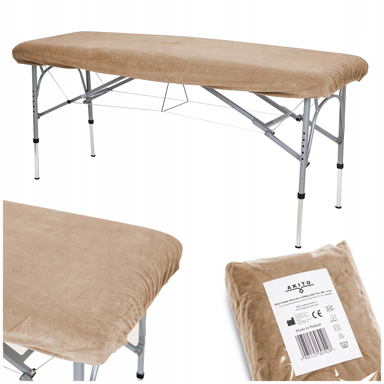 Prostěradlo Na Masážní Stůl Akito 70x184 CM S Elastickou Gumičkou