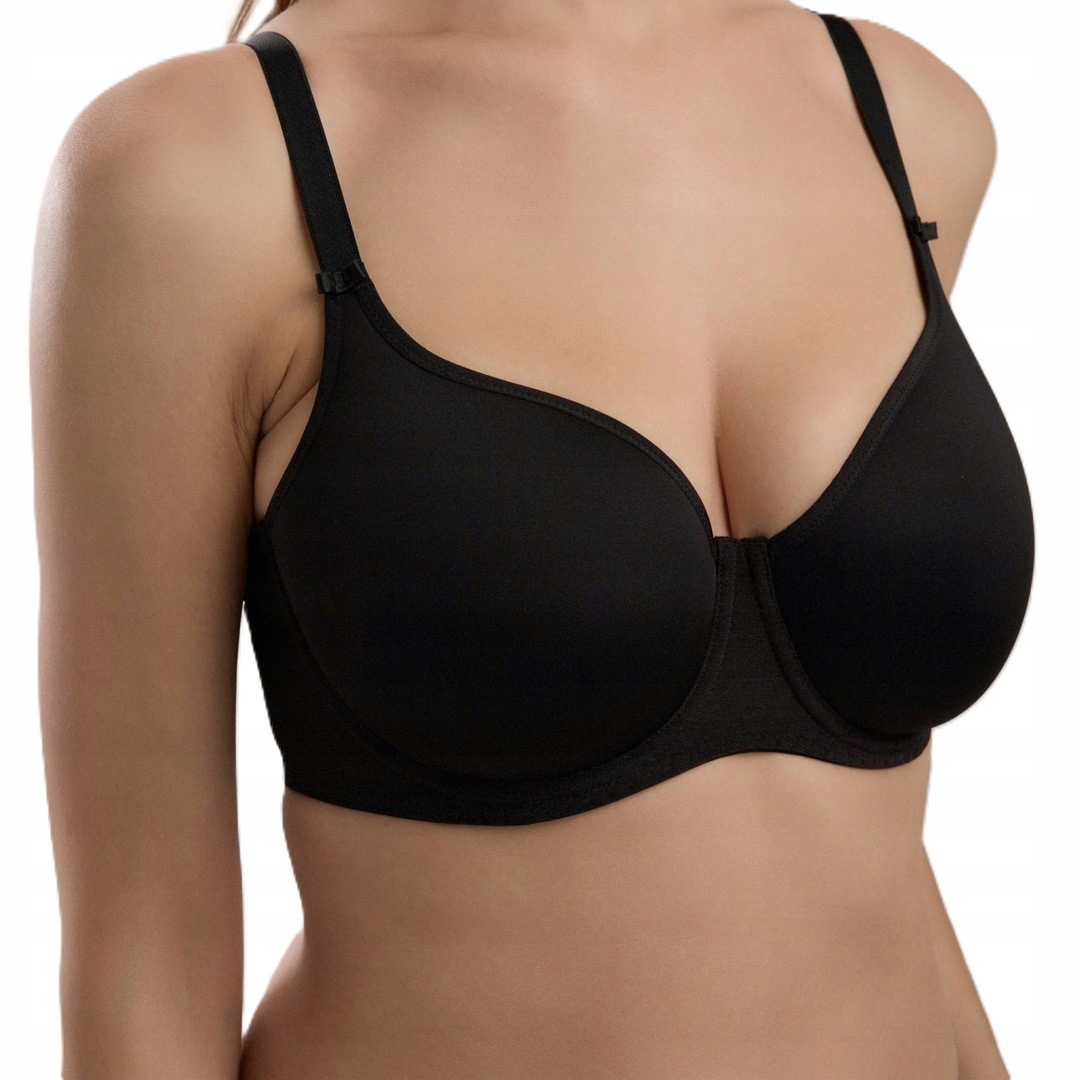 Biustonosz Spacer formowane miseczki Plus Size Conte RB4202 czarny 90A