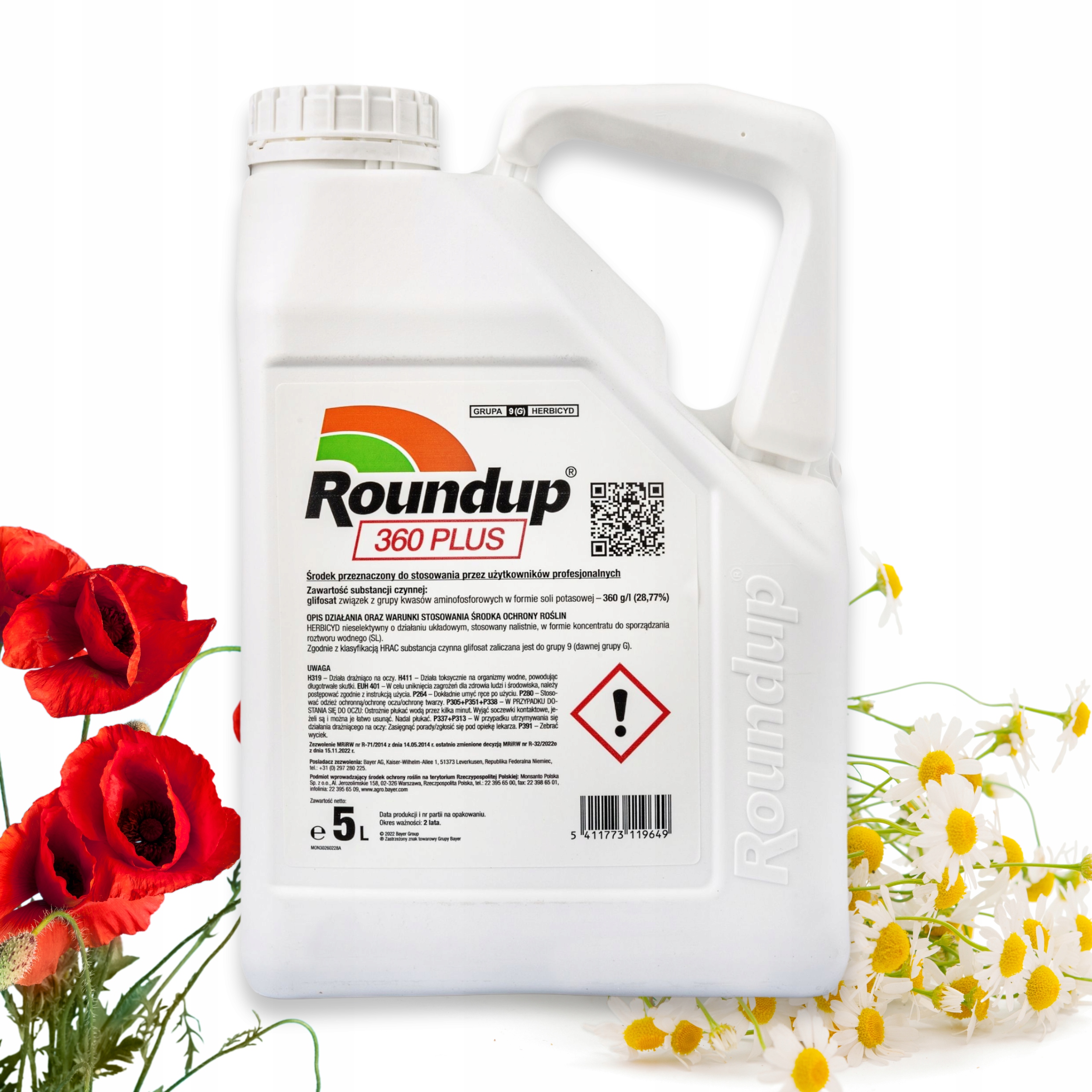 Roundup Plus 360 5L Randap Środek Na Chwasty Oprysk Koncentrat Kukurydza