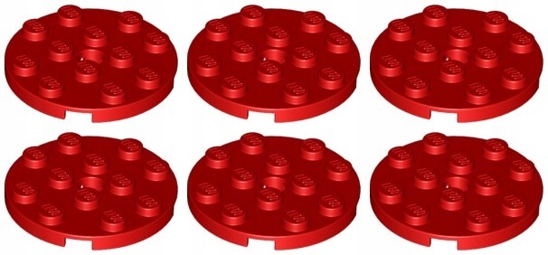 

Lego 60474 Płytka 4x4 czerwona Nowa (10g) 6 szt