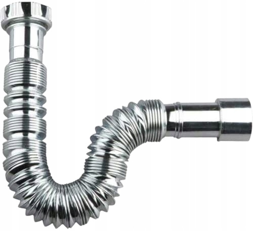 SYFON DO ZLEWU OSZCZĘDZAJĄCY MIEJSCE REGULOWANY DN 40/50 Z SITKIEM 115 MM Kod producenta 6853