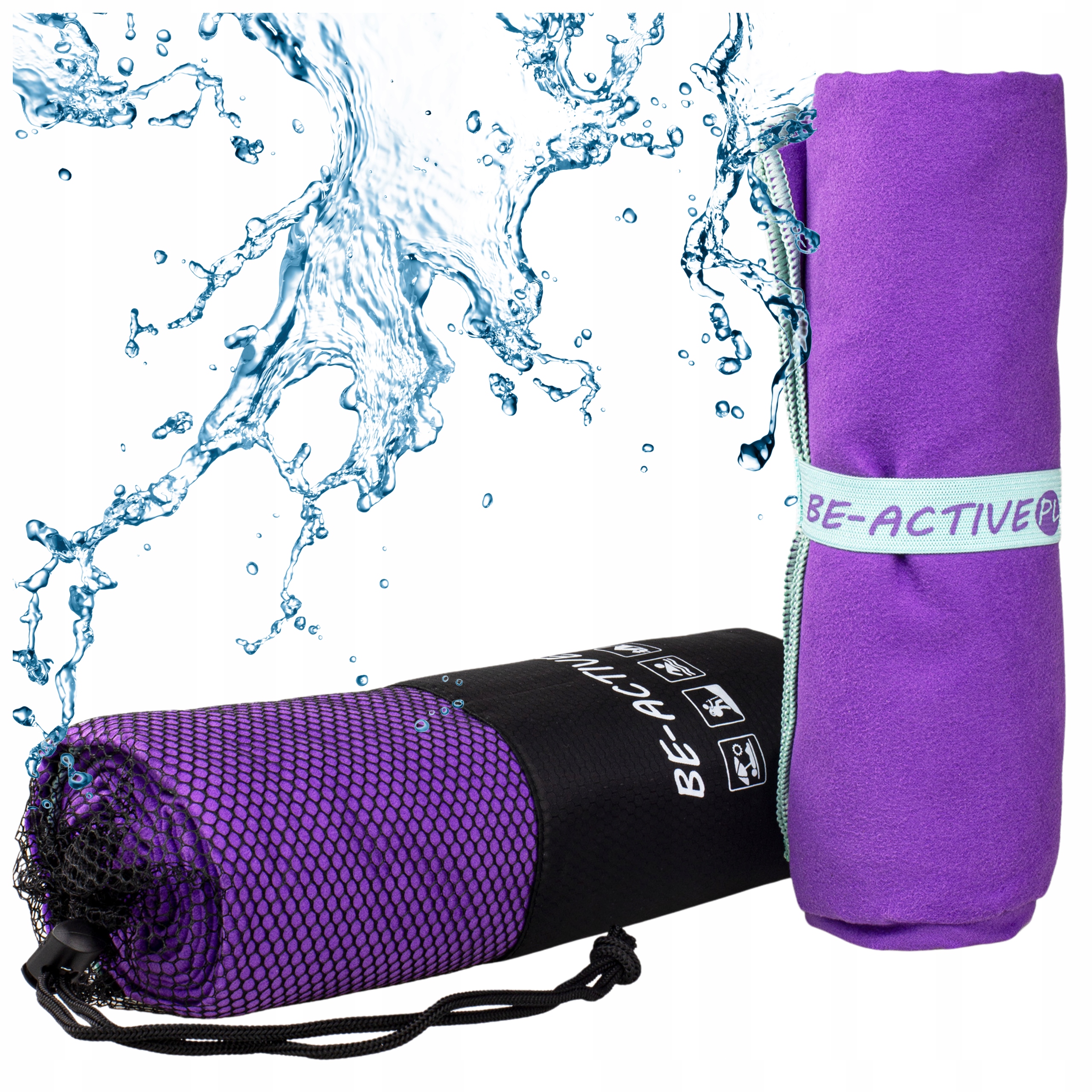 RĘCZNIK SZYBKOSCHNĄCY Z MIKROFIBRY DUŻY SPORTOWY SIŁOWNIĘ BASEN KĄPIELOWY