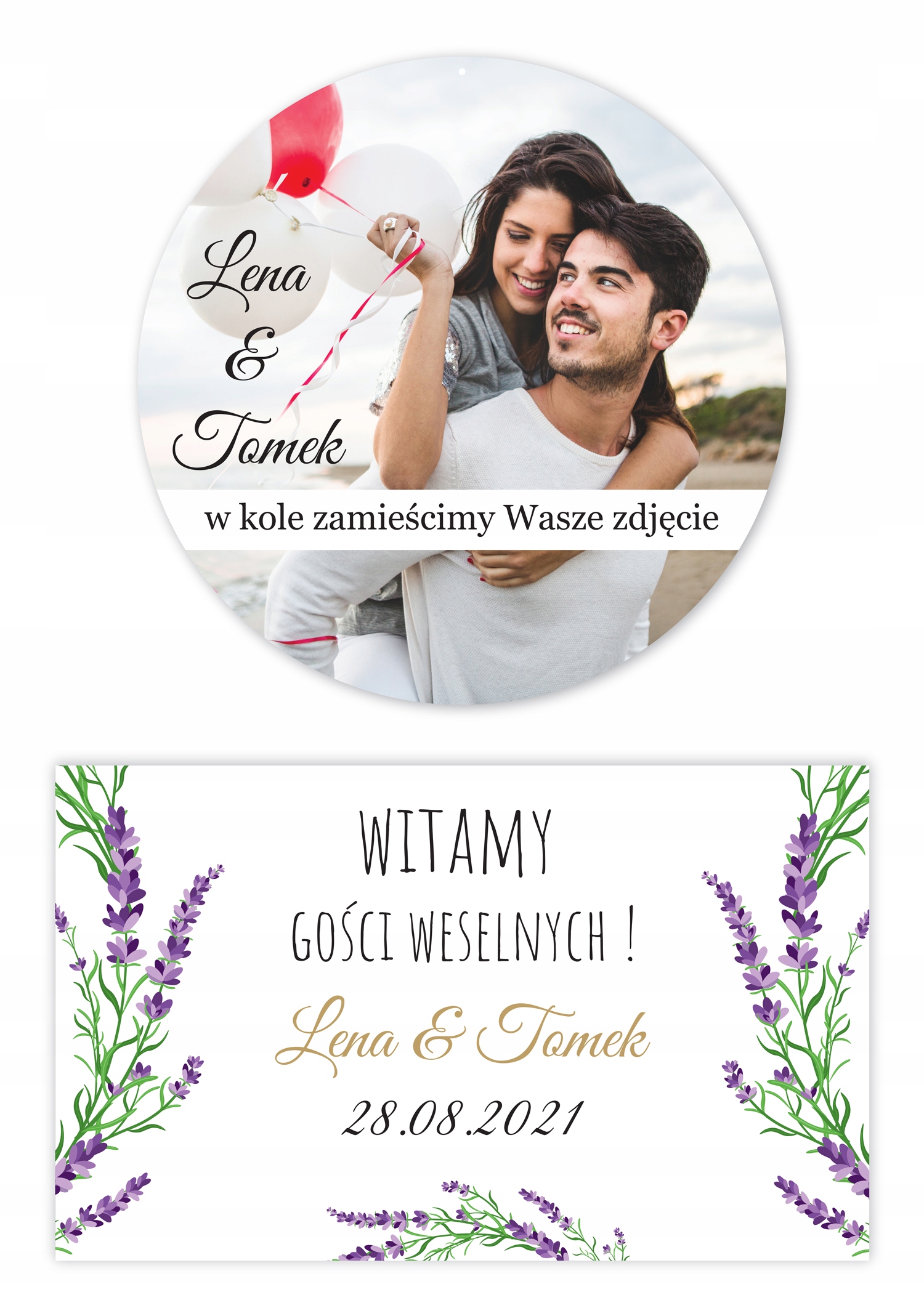 Tablica powitalna na WESELE zestaw 2 sztuki