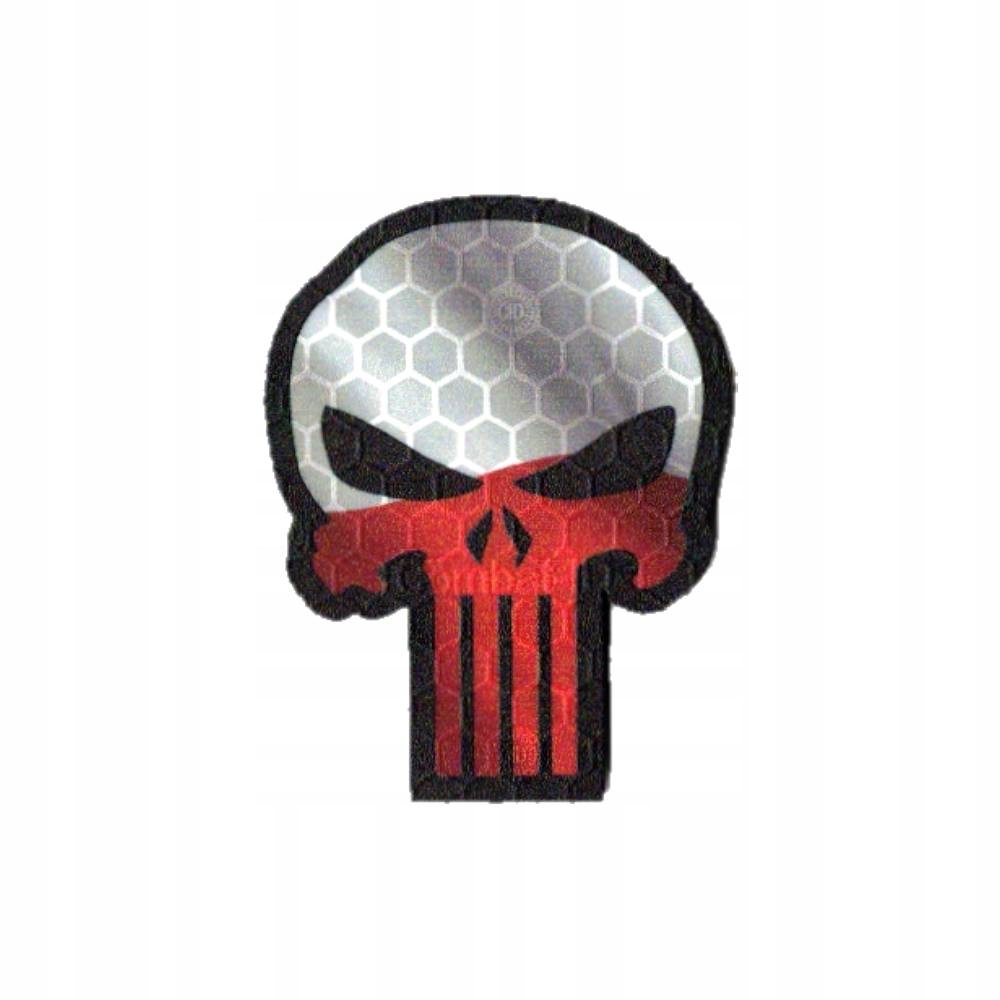 Naszywka Punisher Polska Ir Iff Combat ID Rzep Velcro Patch 35x45mm