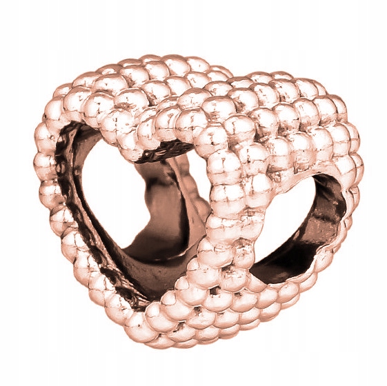 Přívěsek Prázdné Srdce růžové zlato stříbro 925