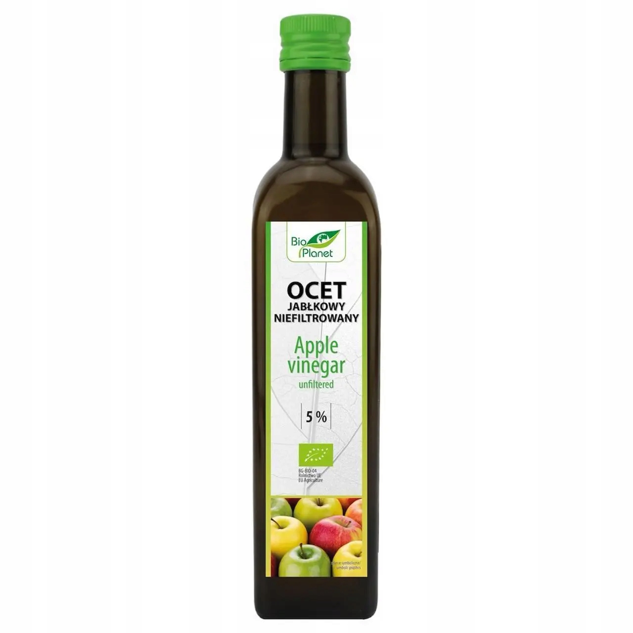 Jablečný Ocet 5 % Nefiltrovaný Bio 500 ml Bio Planet