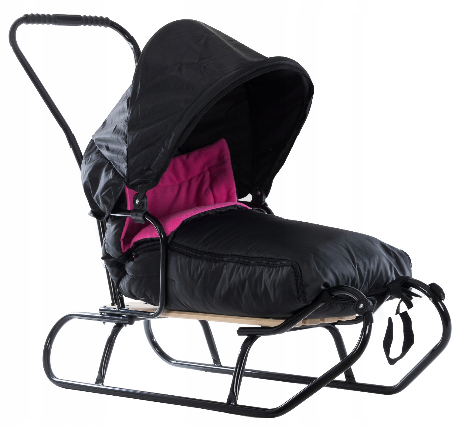 Polskie Sanki Blackline śpiwór oparcie pchacz Budka do 130 kg