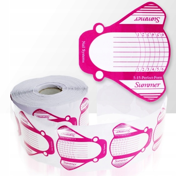 Szablon Formy Do Przedłużania Paznokci Manicure Żelu Akrylu Summer 500 szt. Stan opakowania oryginalne