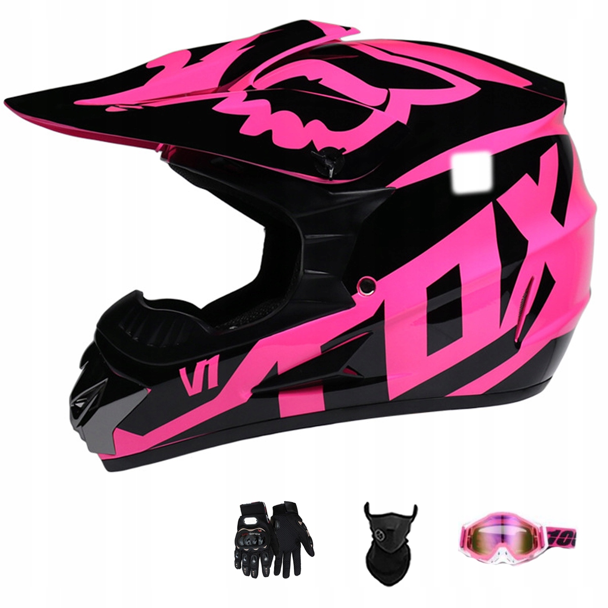 Motocyklová Přilba Lehká Enduro Quada Brýle Rukavice Maska XL