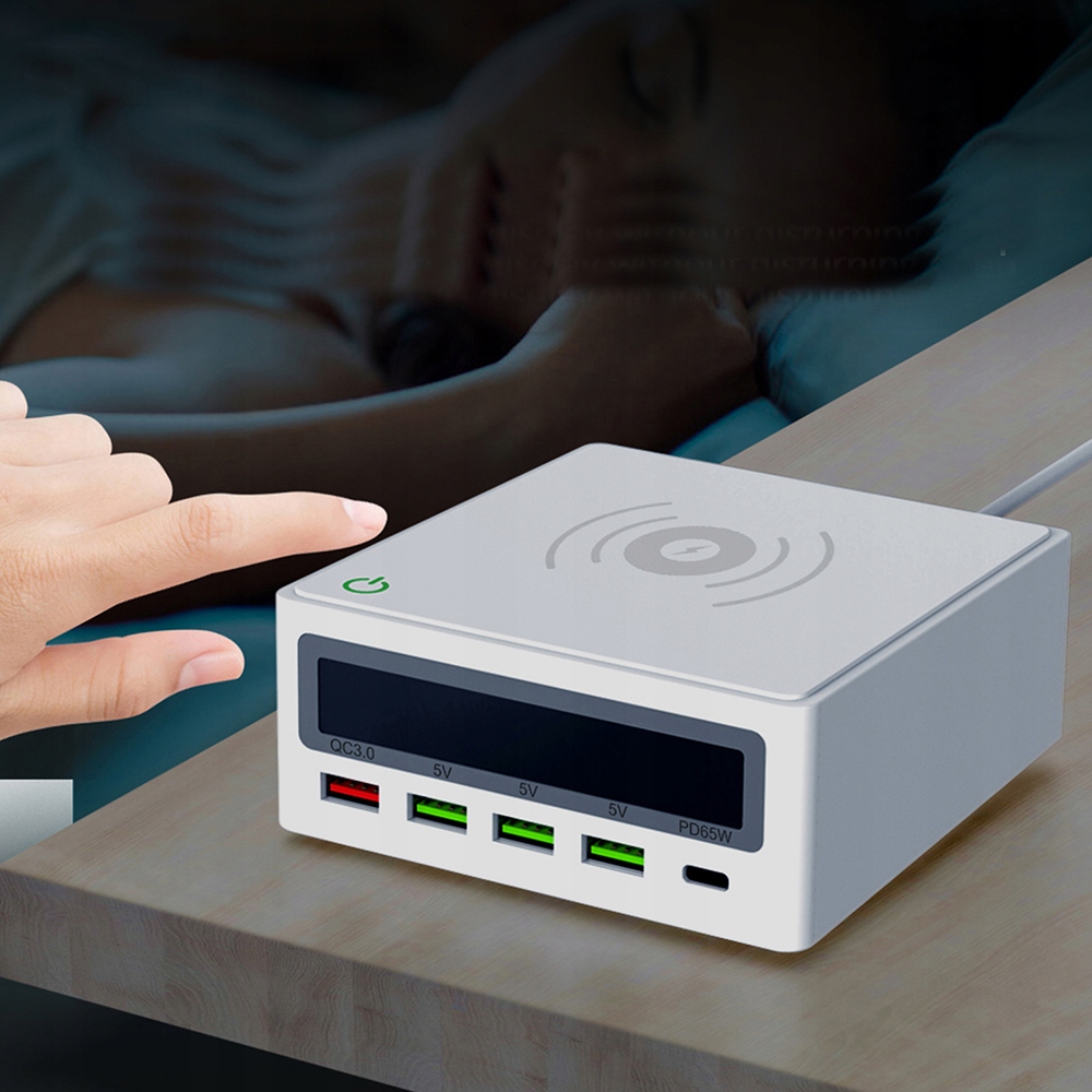 SZYBKA ŁADOWARKA BEZPRZEWODOWA ZASILACZ 130W USB C Złącza USB 3.1 typ C USB typ C USB