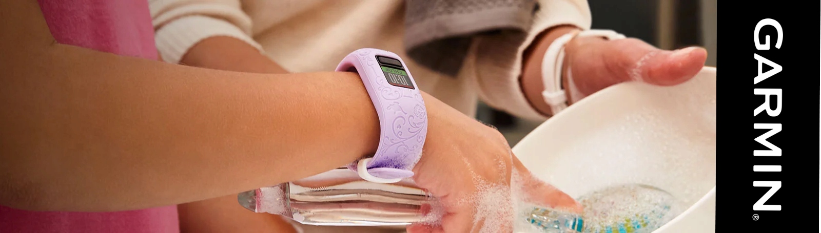 GARMIN VIVOFIT JR. 3 Peach Leopard smartwatch Złącza brak