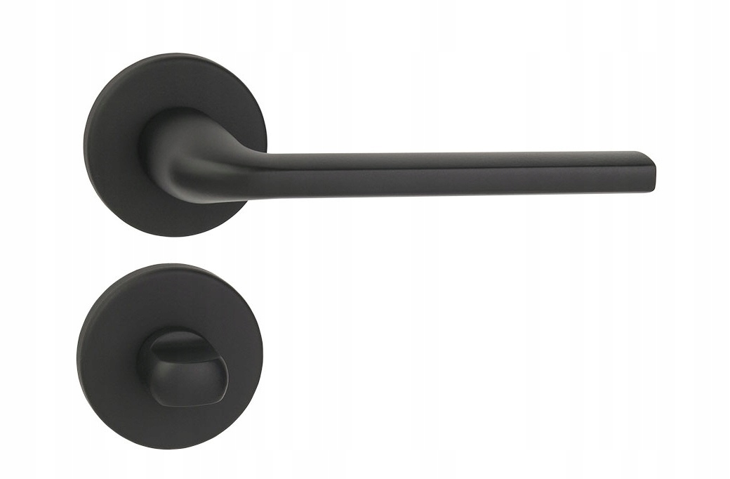 Klamka klamki Oleandro Slin czarny czarna czarne + rozety wc/łazienka