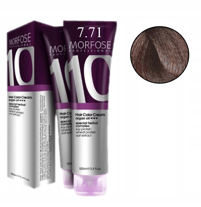 MORFOSE 10 CREME FARBA DO WŁOSÓW KREM KOLORYZUJĄCY ARGAN OIL 7.71 100ML