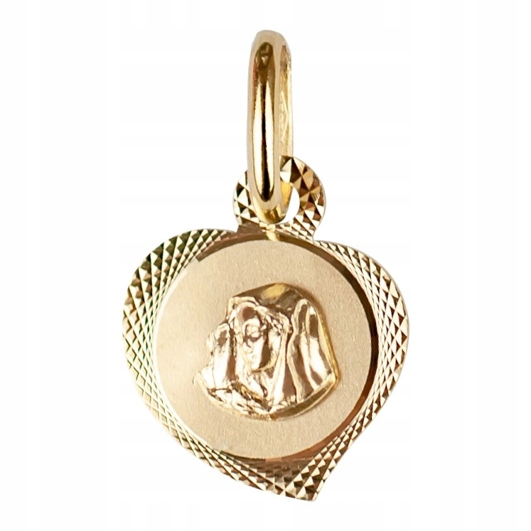 Medailonek S Božskou Matkou Srdíčko S Marií Zlato 585